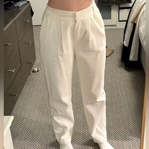 Stylish Cream Straight Leg Women's Pants